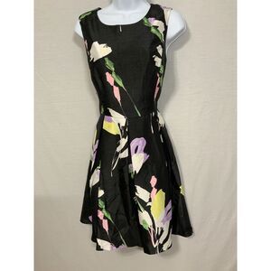 Nine West Black Floral‎ Dress Size 6